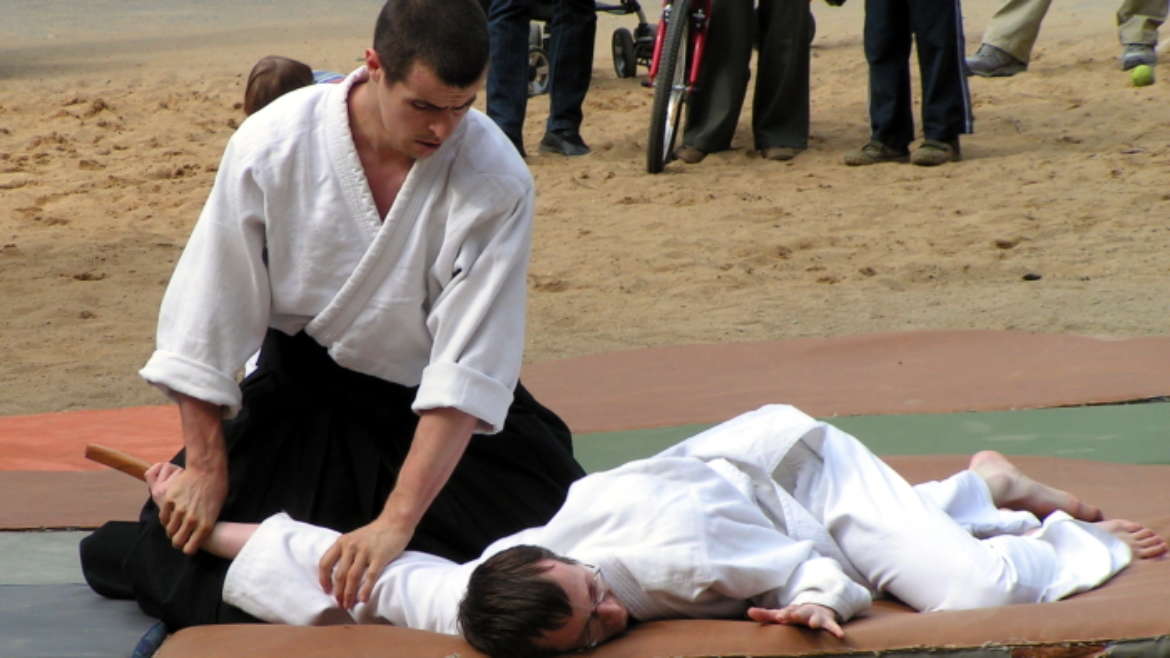 Aikido demonstration in Stromovka (June 2008)